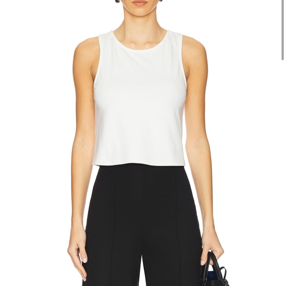 RIPLEY RADER Ponte Knit Tank Top Off White